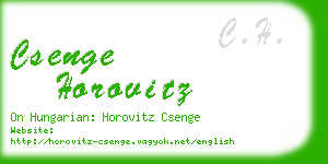 csenge horovitz business card
